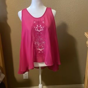 Sophie and Kate pink sheer tank blouse size medium